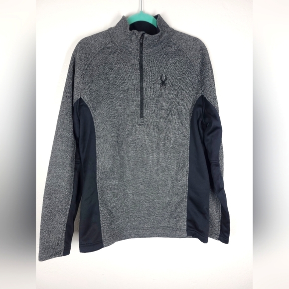 Spyder Active Sports Outbound Half Zip Mid-Weight Mock Neck Sweater Large - Picture 2 of 9